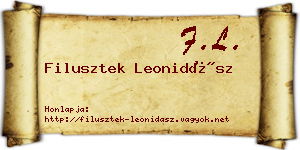 Filusztek Leonidász névjegykártya